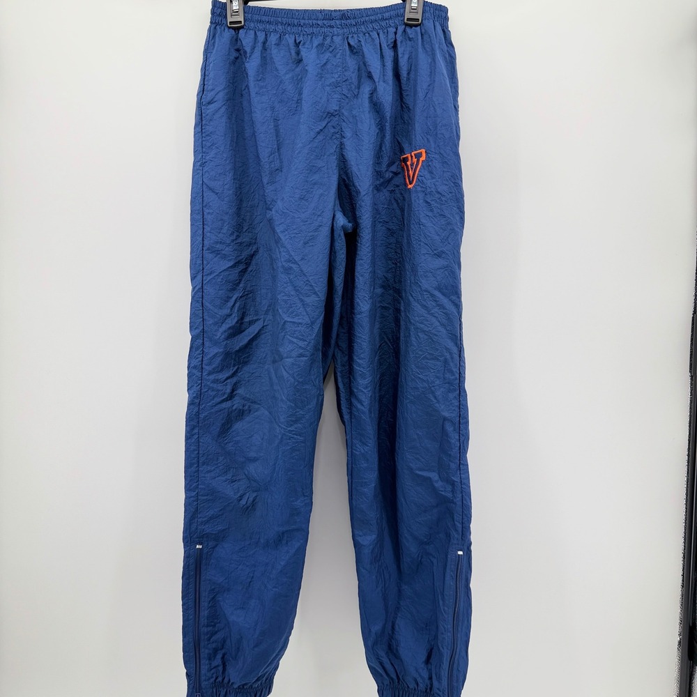 Name of the Game Virginia Cavaliers UVA Mens Med Blue Track Pants Vintage Retro
